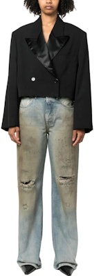 (W) アクネ ストゥディオズ ダメージディテール コットン デニム ジーンズ A00402 Lookbook (W) アクネ ストゥディオズ ダメージディテール コットン デニム ジーンズ A00402