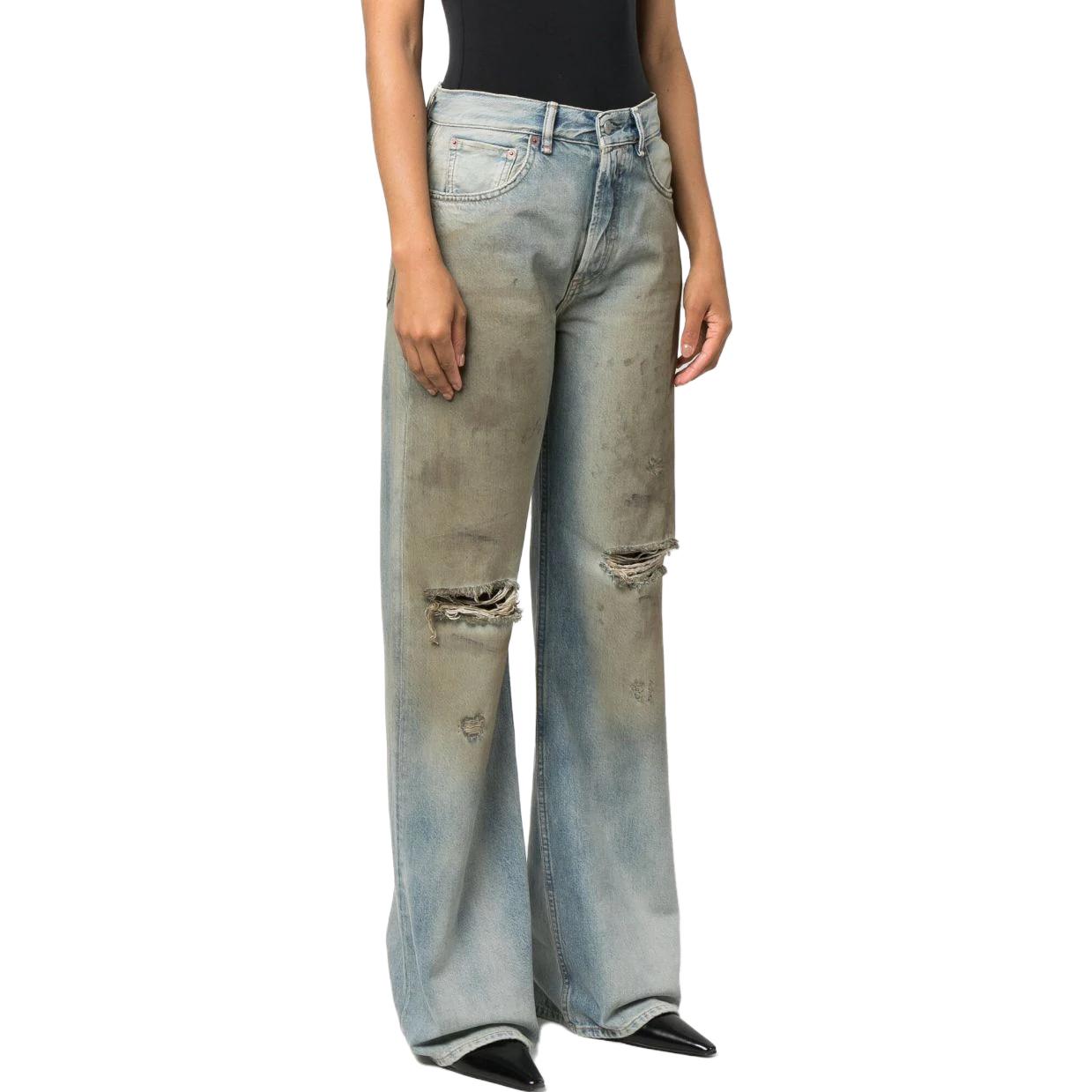 Purchase (W) アクネ ストゥディオズ ダメージディテール コットン デニム ジーンズ A00402