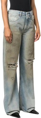 (W) アクネ ストゥディオズ ダメージディテール コットン デニム ジーンズ A00402 Purchase (W) アクネ ストゥディオズ ダメージディテール コットン デニム ジーンズ A00402