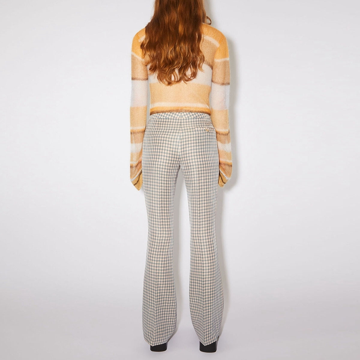 Shop (W) Acne Studios 格紋喇叭褲 藍粉配色 AK0606-AZB