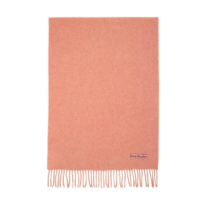 (Women) Acne Studios Fringe Knit Scarf Orange. 231129F028047