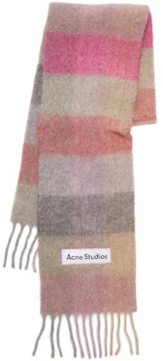 (W) Acne Studios 流苏格纹羊毛围巾 浅粉色. FN-UX-SCAR000115 Buy (W) Acne Studios 流苏格纹羊毛围巾 浅粉色. FN-UX-SCAR000115