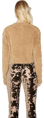 (W) Acne Studios Suéter Corto de Punto Peludo con Cuello en V Marrón Camello. A60436-640 Shop (W) Acne Studios Suéter Corto de Punto Peludo con Cuello en V Marrón Camello. A60436-640