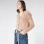 Sizing (W) Acne Studios Suéter Corto de Punto Peludo con Cuello en V Marrón Camello. A60436-640