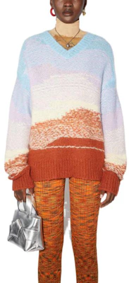 (Women) Acne Studios Gradient Striped Mohair Sweater Light Blue A60350-CY6 Lookbook (Women) Acne Studios Gradient Striped Mohair Sweater Light Blue A60350-CY6