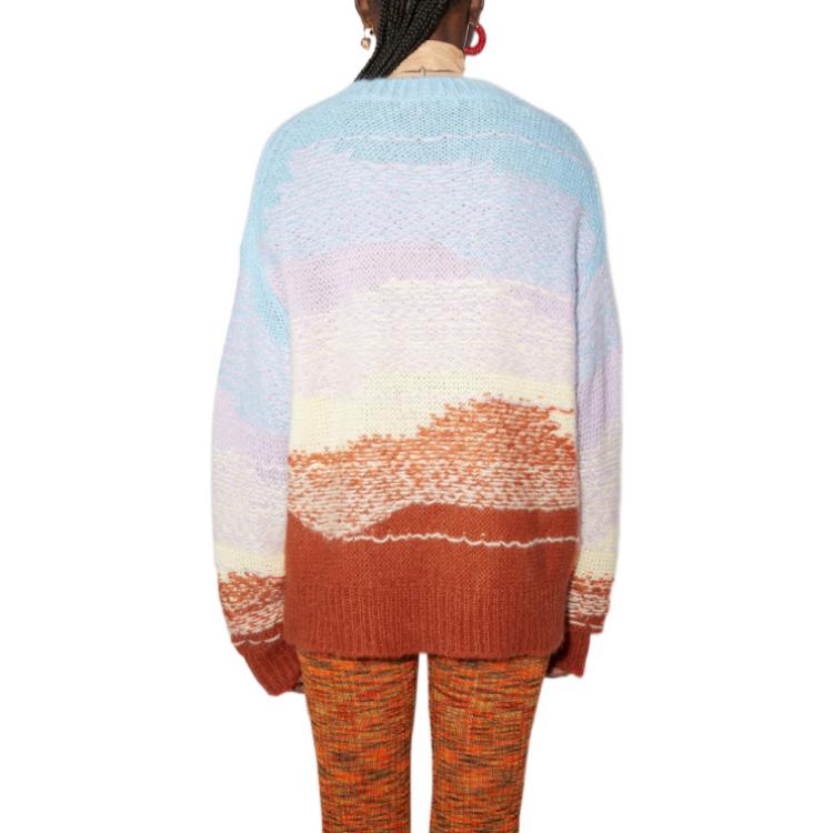 (Women) Acne Studios  Gradient Striped Mohair Sweater Light Blue A60350-CY6 圖 4