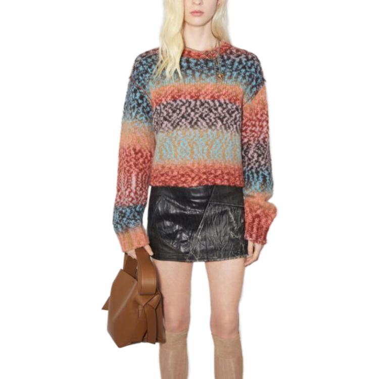 Lookbook (W) Acne Studios Gradient Striped Oversized Crewneck Sweater Pelbagai Warna. A60452-DIR