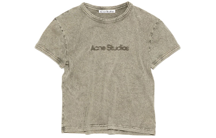 (Women) Acne Studios  Grey Logo Crewneck T-Shirt. AL0353-DJO 圖 2