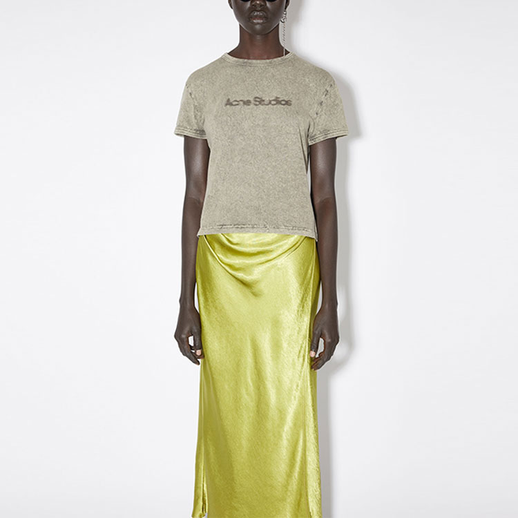 (Women) Acne Studios  Grey Logo Crewneck T-Shirt. AL0353-DJO 圖 3