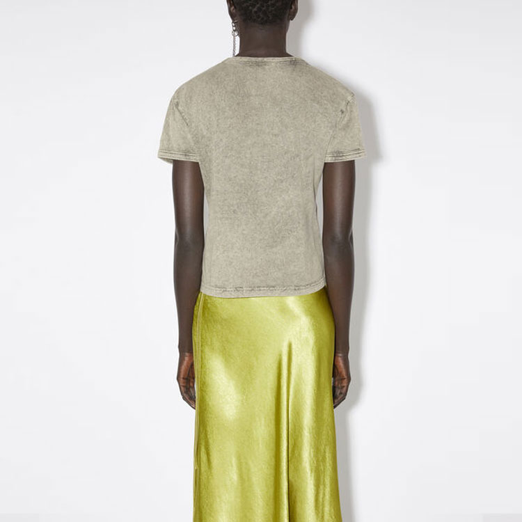 (Women) Acne Studios  Grey Logo Crewneck T-Shirt. AL0353-DJO 圖 4