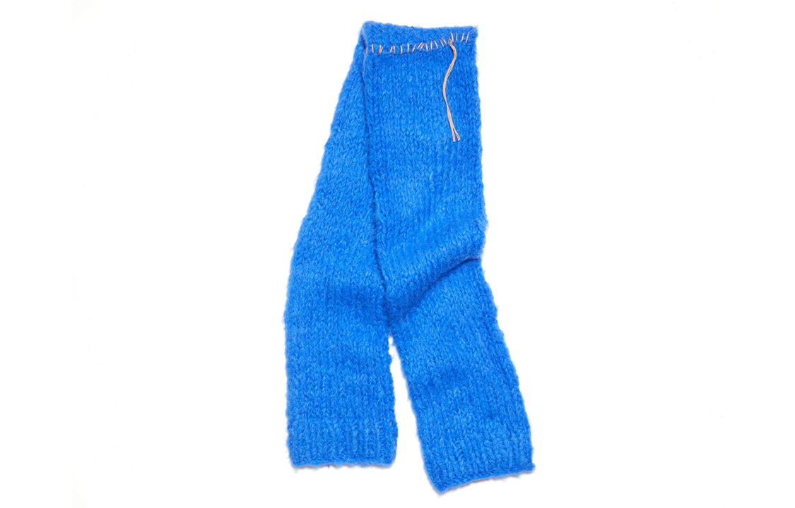 (Women) Acne Studios  Handmade Knit Wool Scarf Blue CA0287BPA