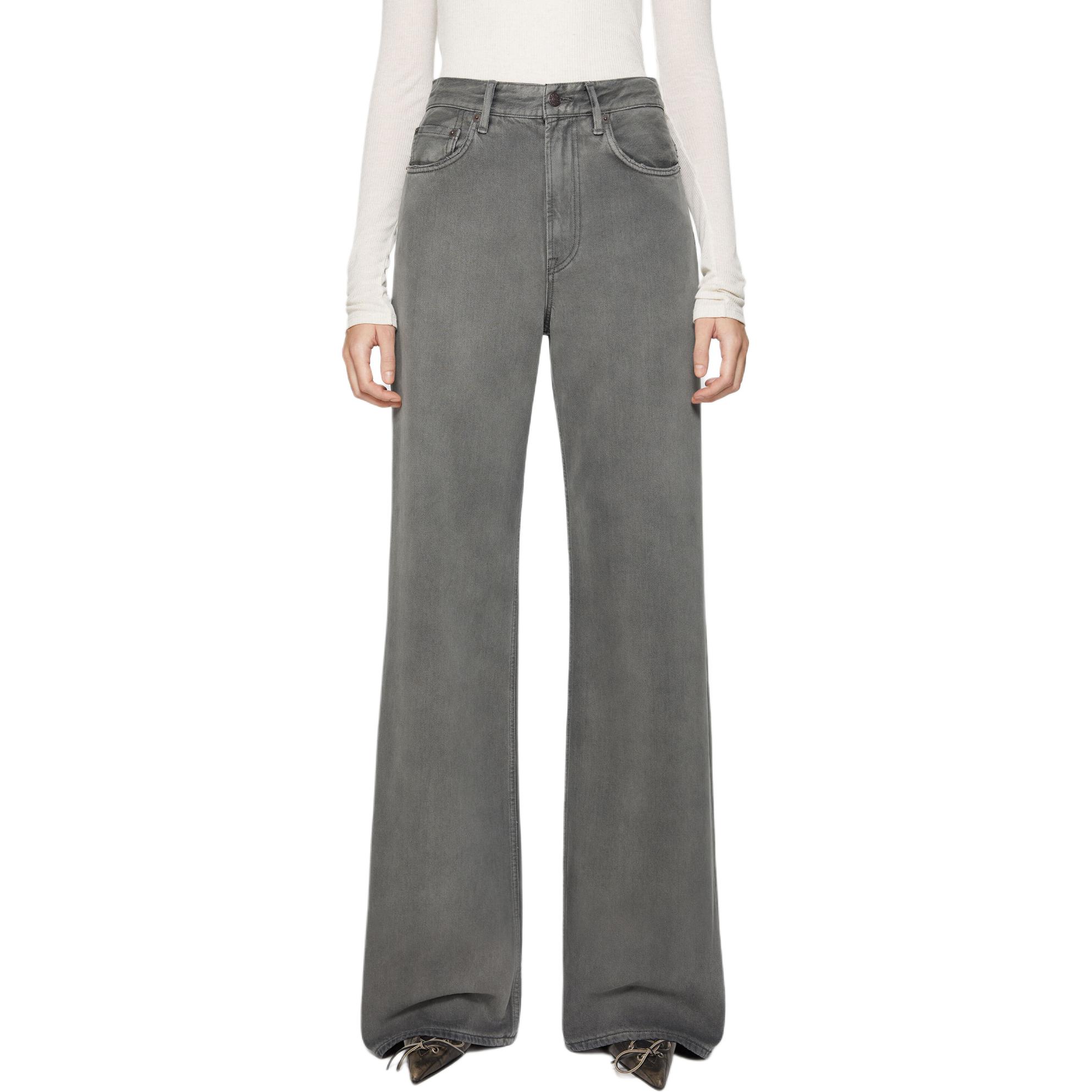 (Women) Acne Studios  High-Waisted Relaxed Fit Grey Jeans. A00445-AA2 圖 3