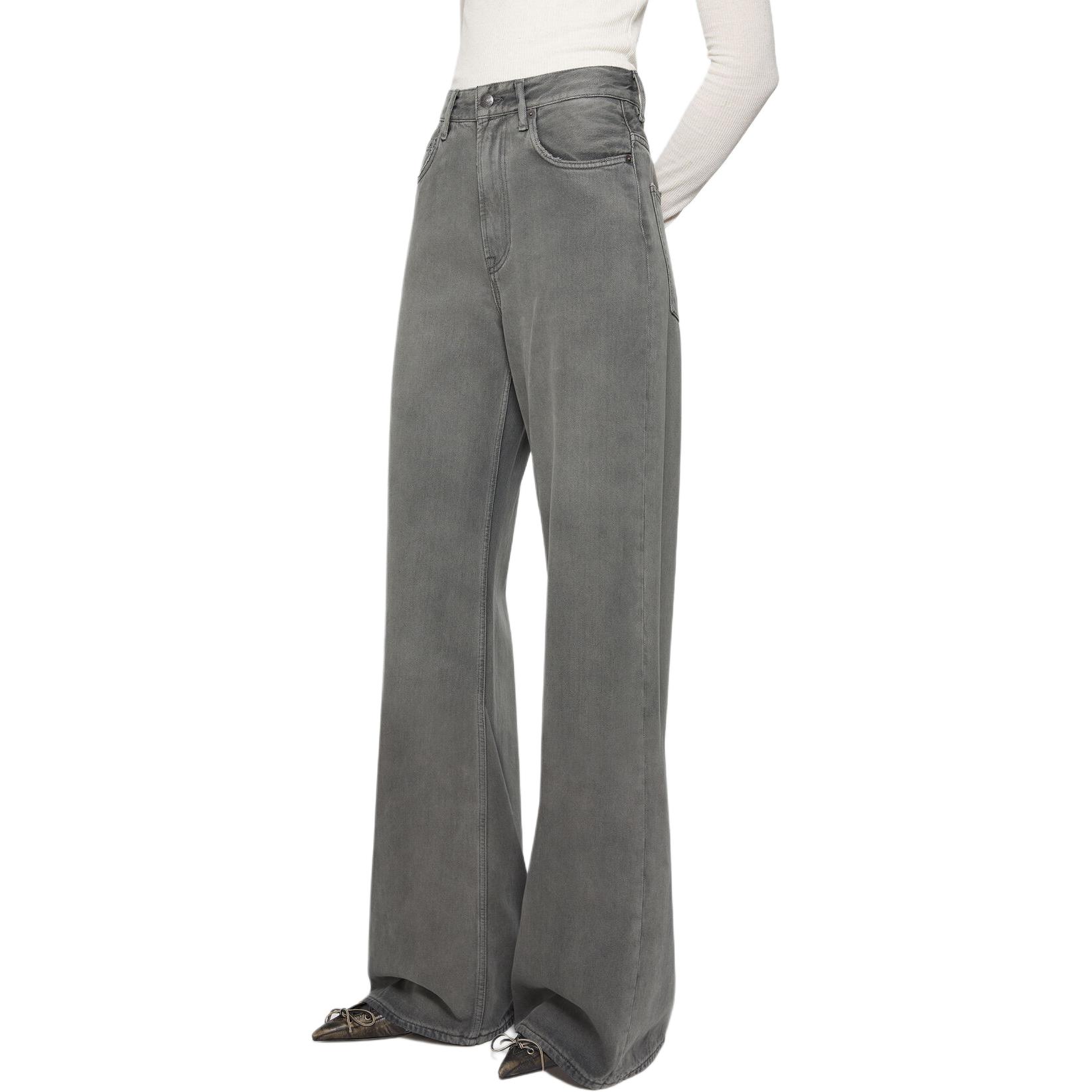 (Women) Acne Studios  High-Waisted Relaxed Fit Grey Jeans. A00445-AA2 圖 5
