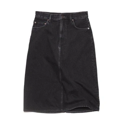 (Women) Acne Studios High-Waisted Straight-Cut Denim Midi Skirt AF0289-CHF