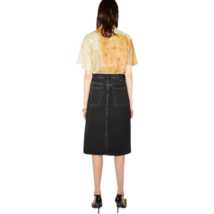 Shop (W) Acne Studios 高腰直筒牛仔中長裙 AF0289-CHF