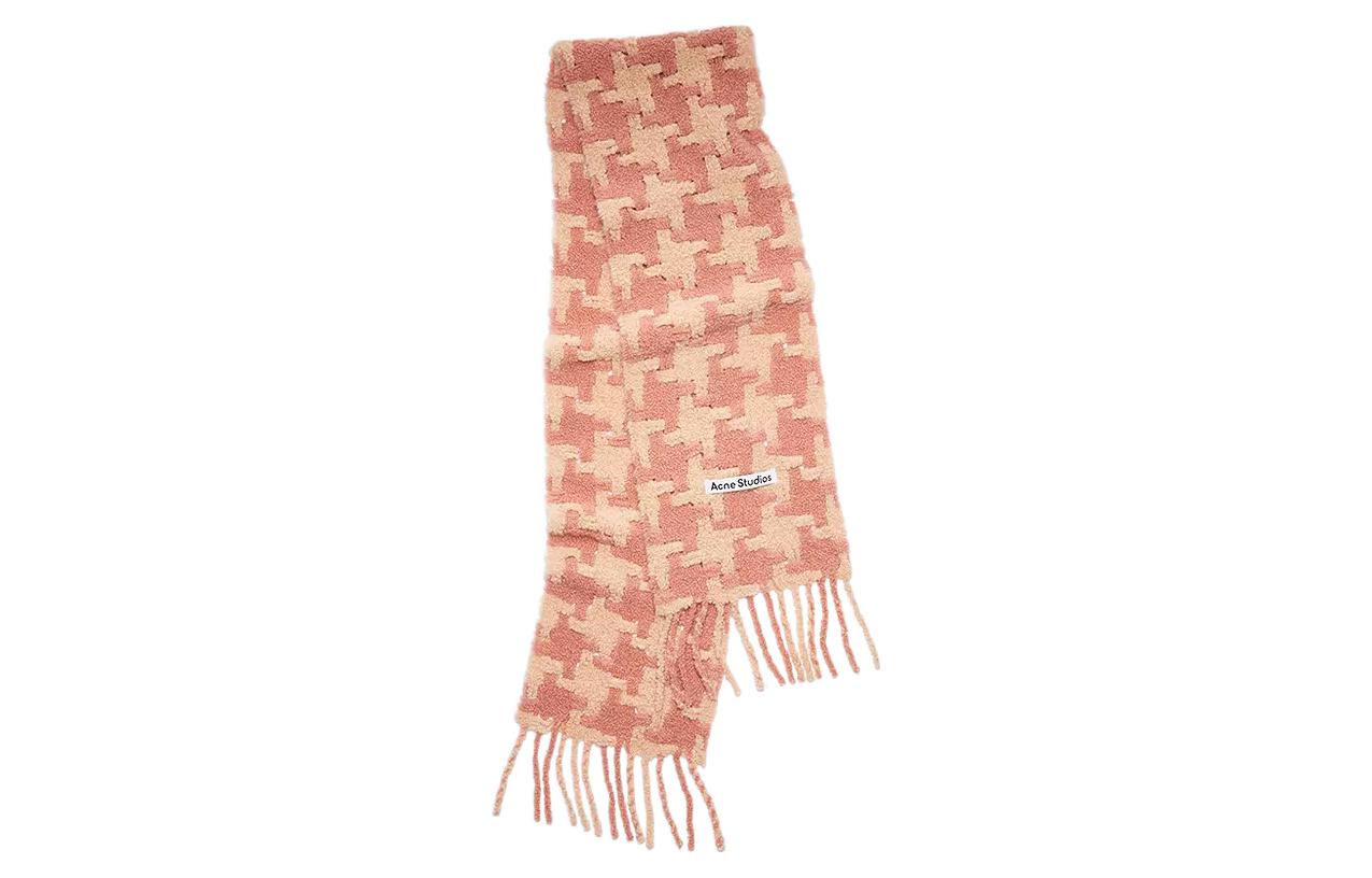 (Women) Acne Studios  Houndstooth Knit Scarf - Cozy and Stylish CA0153-AL40
