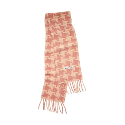 (Women) Acne Studios Houndstooth Knit Scarf - Cozy and Stylish CA0153-AL40