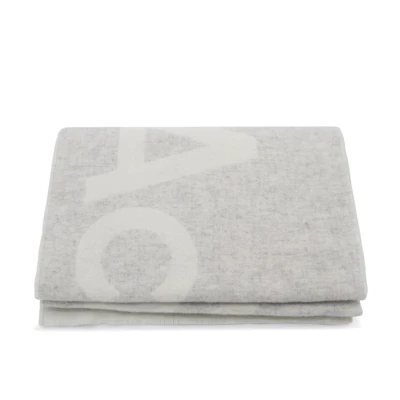 (Women) Acne Studios Letter Design Scarf - Grey CA0154DLZ0