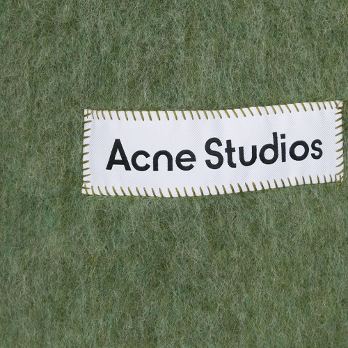 (Women) Acne Studios  Logo Design Knit Scarf Green. CA0290 圖 4