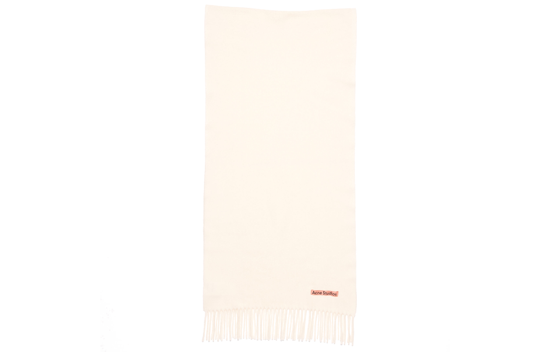 (Women) Acne Studios  Logo Wool Scarf Warm White. CA0210AEI