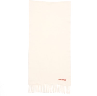 (W) Acne Studios Logo Wool Scarf Putih Hangat. CA0210AEI Buy (W) Acne Studios Logo Wool Scarf Putih Hangat. CA0210AEI