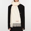 Lookbook (W) Acne Studios Logo Wool Scarf Putih Hangat. CA0210AEI