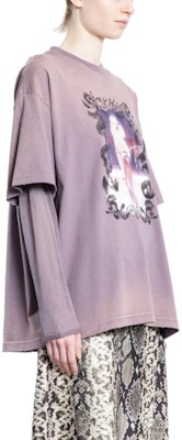 (W) Acne Studios Camiseta Manga Larga con Diseño Desgastado en Mangas. AL0454-CJD Sizing (W) Acne Studios Camiseta Manga Larga con Diseño Desgastado en Mangas. AL0454-CJD