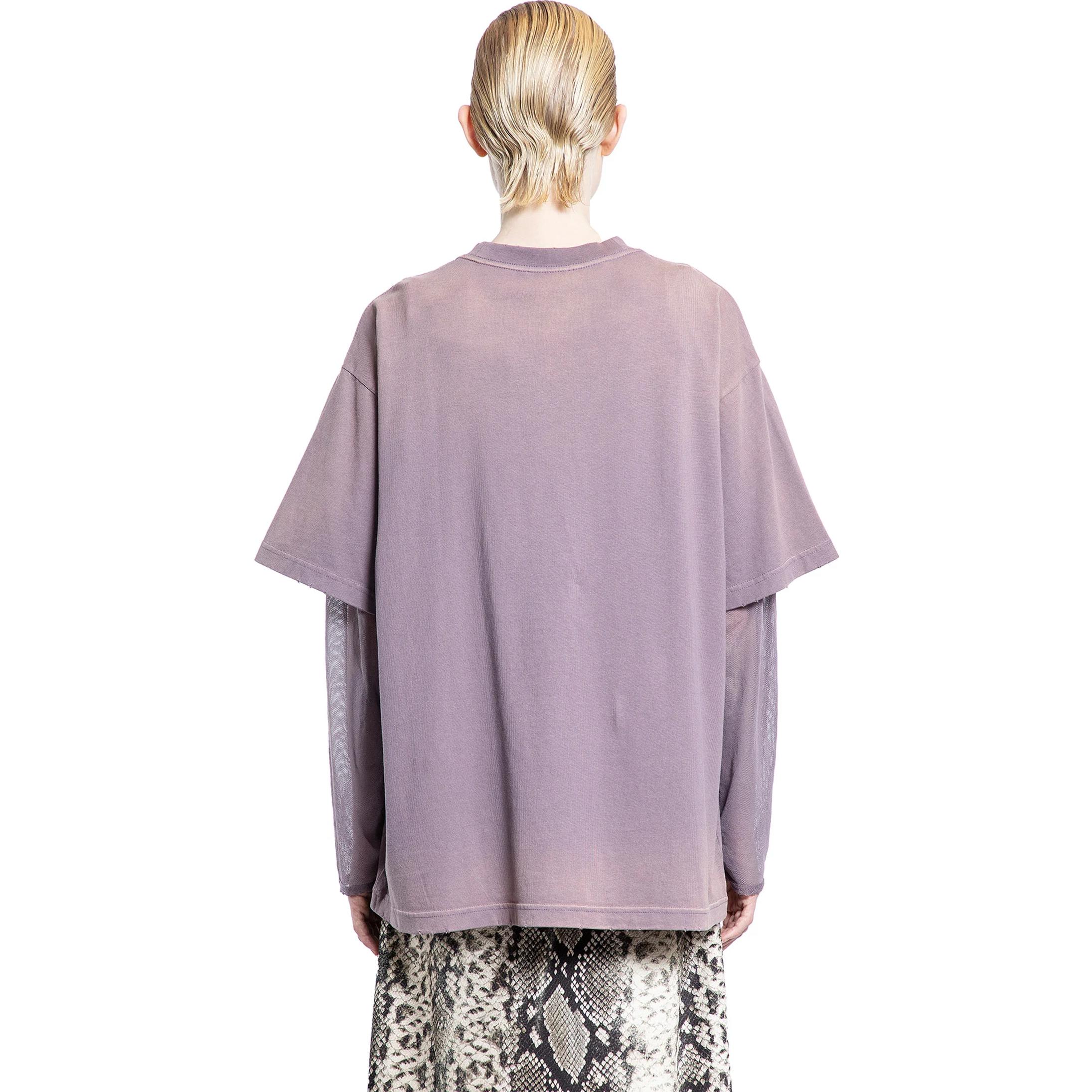 Cheap (W) Acne Studios Camiseta Manga Larga con Diseño Desgastado en Mangas. AL0454-CJD