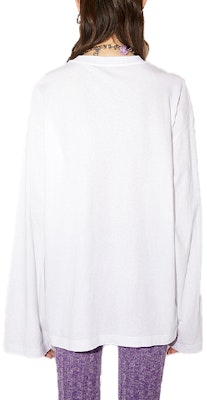 (Women) Acne Studios Long Sleeve Tee White with Broken Collage Print Design. AL0290-100 Lookbook (Women) Acne Studios Long Sleeve Tee White with Broken Collage Print Design. AL0290-100