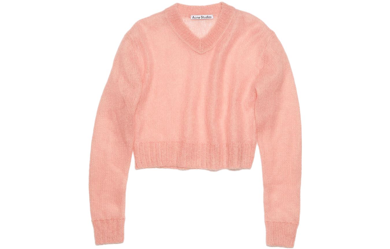 Order (W) Acne Studios宽松V领纯色马海毛羊毛针织衫. A60455-CSP