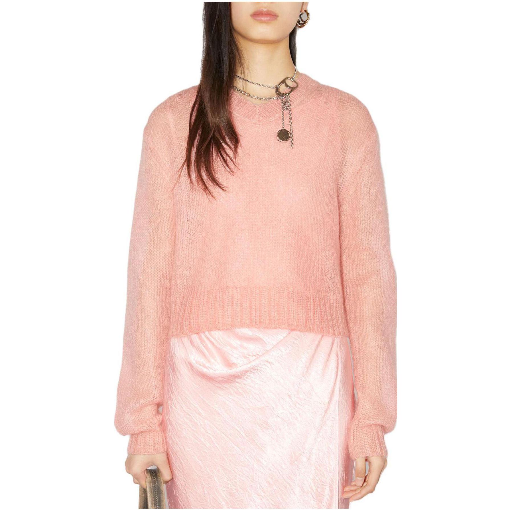 Lookbook (W) Acne Studios宽松V领纯色马海毛羊毛针织衫. A60455-CSP