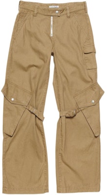 (Women) Acne Studios Low-Waist Loose Straight Cargo Trousers Khaki. AK0778-AE5 Buy (Women) Acne Studios Low-Waist Loose Straight Cargo Trousers Khaki. AK0778-AE5