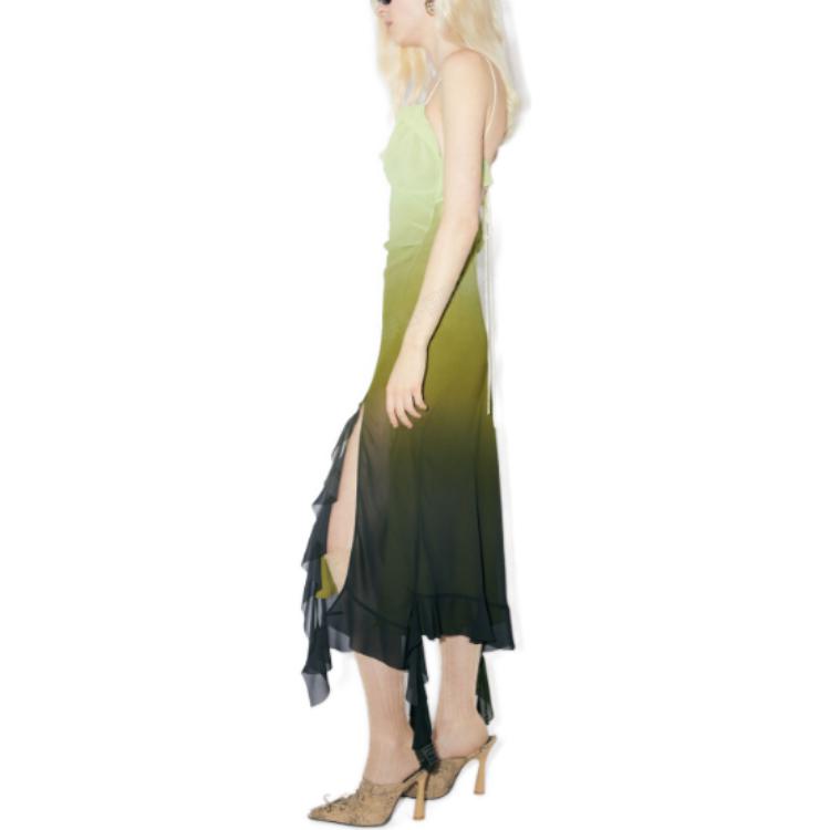 Purchase (W) アクネ ストゥディオズ ミントグラデーション スリム ミディドレス グリーン A20590-AB8