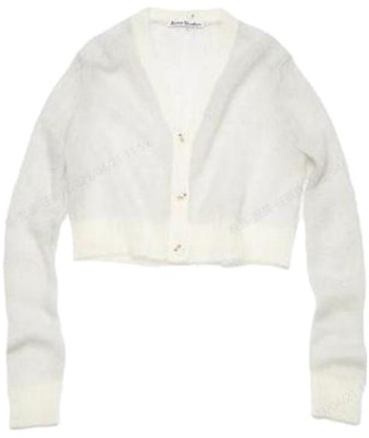 (W) Acne Studios Cardigan Rajutan Blok Warna Mohair Wool Campuran Kelabu Muda A60296-AAD Buy (W) Acne Studios Cardigan Rajutan Blok Warna Mohair Wool Campuran Kelabu Muda A60296-AAD