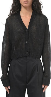 (W) Acne Studios Jaket Kardigan Warna Blok Campuran Mohair Wool - Hitam A60296-900 Purchase (W) Acne Studios Jaket Kardigan Warna Blok Campuran Mohair Wool - Hitam A60296-900