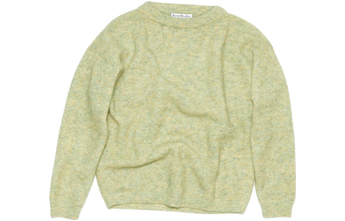 (Women) Acne Studios  Mohair Wool Crewneck Sweater Light Green. A60460-BCG