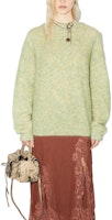 (W) Acne Studios Mohair Wool Crewneck Sweater Hijau Muda. A60460-BCG Lookbook (W) Acne Studios Mohair Wool Crewneck Sweater Hijau Muda. A60460-BCG