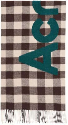 (W) Acne Studios Skarf Bulu Kotak-kotak Pelbagai Warna dengan Logo. CA0262-AL9 Order (W) Acne Studios Skarf Bulu Kotak-kotak Pelbagai Warna dengan Logo. CA0262-AL9