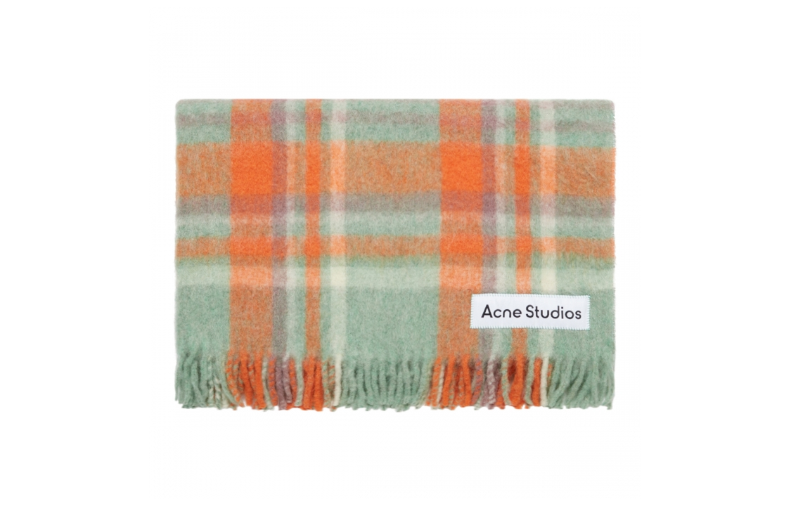 (Women) Acne Studios  Multicolor Checkered Wool Scarf CA0236DIJ