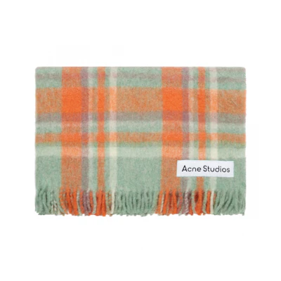 (Women) Acne Studios Multicolor Checkered Wool Scarf CA0236DIJ