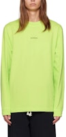 (Women) Acne Studios Neon Green Logo Print Oversized Long Sleeve T-Shirt. BL0279-BV2 (Women) Acne Studios Neon Green Logo Print Oversized Long Sleeve T-Shirt. BL0279-BV2