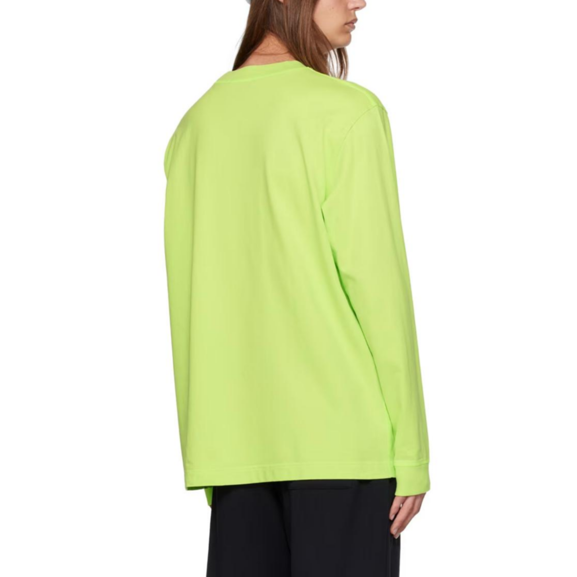 Lookbook (W) Acne Studios Baju Lengan Panjang Logo Hijau Neon Oversized. BL0279-BV2