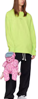 Shop (W) Acne Studios 霓虹綠標誌印花寬鬆長袖T恤。 BL0279-BV2