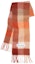 Order (Women) Acne Studios Orange Alpaca Wool Plaid Fringe Scarf CA0084-CUV