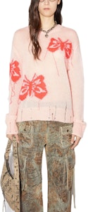 (W) Acne Studios 粉色蝴蝶印花宽松款圆领毛衣. A60442-CVC Lookbook (W) Acne Studios 粉色蝴蝶印花宽松款圆领毛衣. A60442-CVC