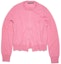 Buy (Women) Acne Studios Pink Face Expression Wool Knit Cardigan Sweater. A60280BP5