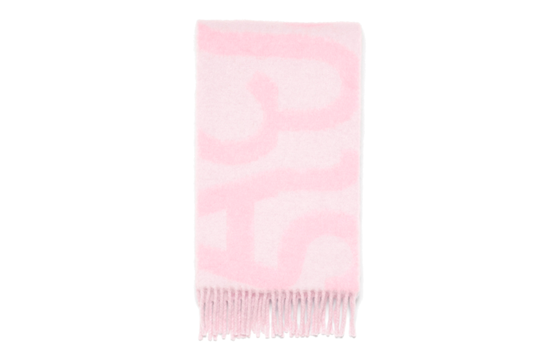 (Women) Acne Studios  Pink Scarf with Logo Motif and Animated Design. CA0311-415 圖 2