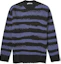 Buy (Women) Acne Studios Purple Striped Crewneck Loose Fit Long Sleeve Sweater A60399-DL9
