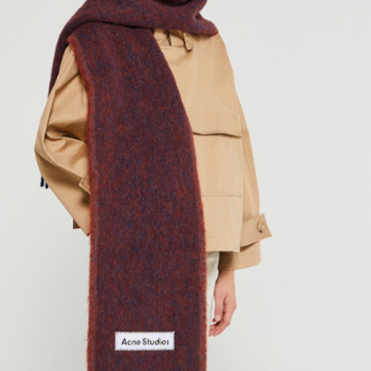 (Women) Acne Studios  Red Logo Lettering Wool Scarf. CA0290DK7FNUXSCAR000328 圖 3