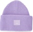 Order (Women) Acne Studios Ribbed Knit Wool Beanie Purple D40009-ADH000